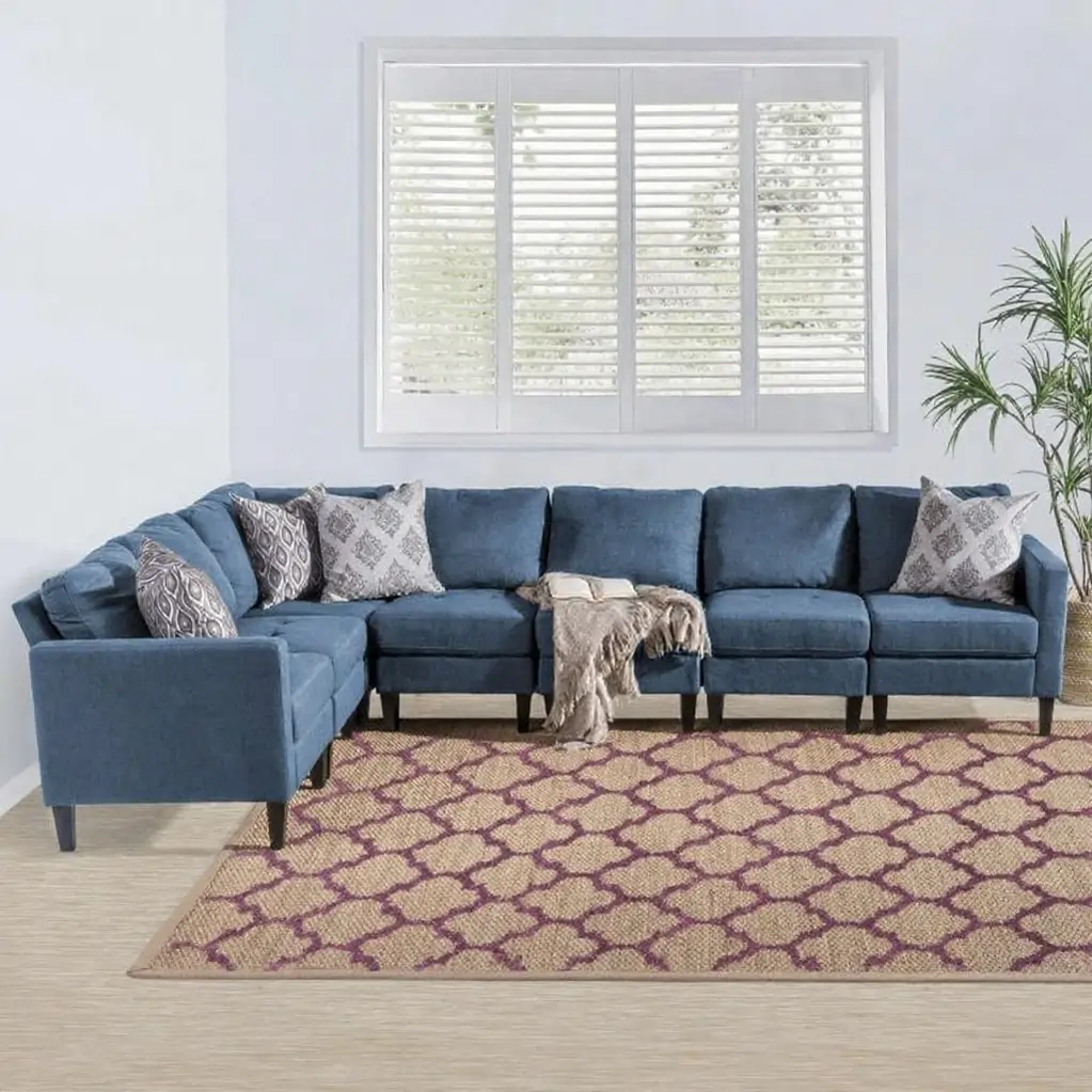 7-Piece Fabric Sectional Sofa